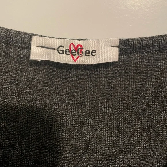 Size Small Charcoal Baby Doll Tank Top GeeGee - Picture 2 of 3